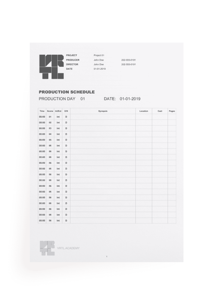 Production Schedule